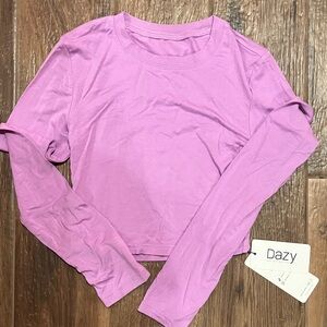 SHEIN Dazy Lavender Long Sleeve Tee